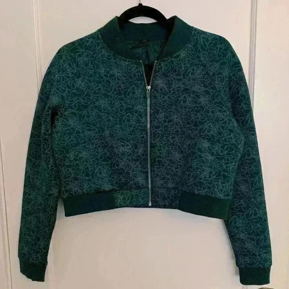 Balance Athletica Teal Bomber Jacket, Womens Size Small - Picture 3 of 13